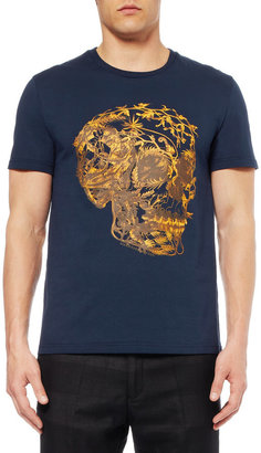 Alexander McQueen Skull-Print Cotton-Jersey T-Shirt