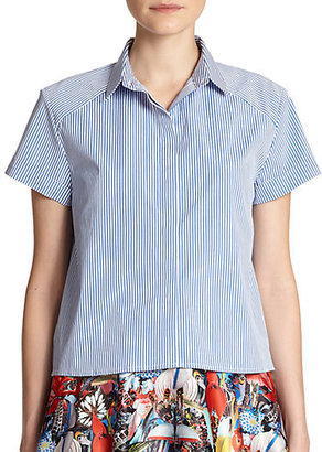 Alice + Olivia Koi Oxford Button-Down Shirt