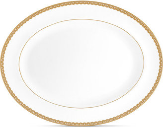 Waterford Lismore Lace Gold Oval Platter 15.5"