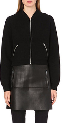 Acne Olympia boiled-wool bomber jacket
