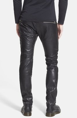 Diesel 'P-Hermas' Black Leather Pants