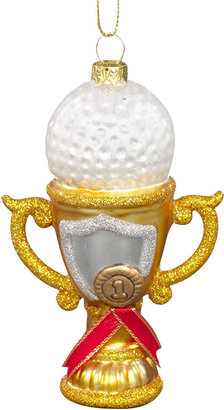 Kurt Adler Glass Golf Ball Trophy Ornament