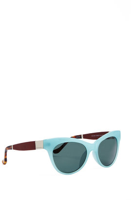 The Row Poolside Blue Acetate Lens With Burgundy