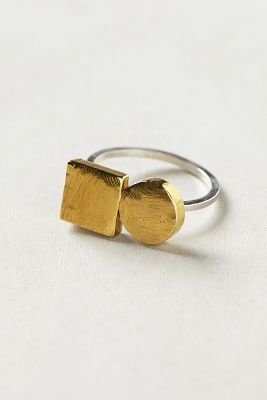 Anthropologie Hey Murphy Duo Shapes Ring