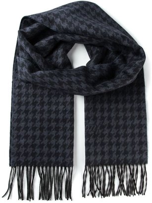 Brioni hounds tooth scarf