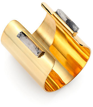 Kelly Wearstler Travkin Rutilated Quartz Shield Cuff Bracelet
