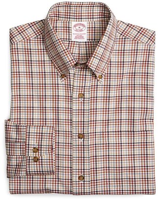 Brooks Brothers Supima® Cotton Non-Iron Regular Fit Multi Check Sport Shirt