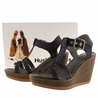 Hush Puppies womens navy & white cores denim sandals