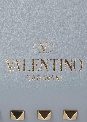 Valentino Rockstud dusky blue medium leather tote