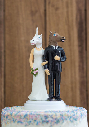 Blushing Bridle Wedding Cake Topper