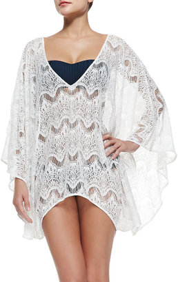 Alice + Olivia Violet Sheer Lace Arched Coverup