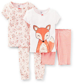 Carter's 4-pc. Fox Pajama Set - Girls 2t-5t