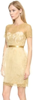 Notte by Marchesa 3135 Notte by Marchesa Metallic Lace Cocktail Dress
