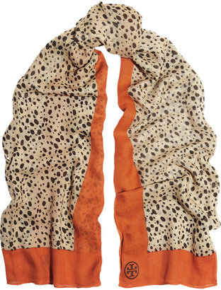 Tory Burch Cheetah-print wool scarf