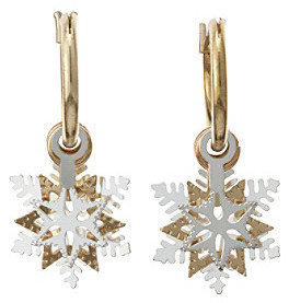 Other Holiday 3D Two Tone Snowflake Earrings