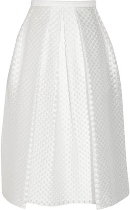 Burberry Polka-dot fil coupé skirt