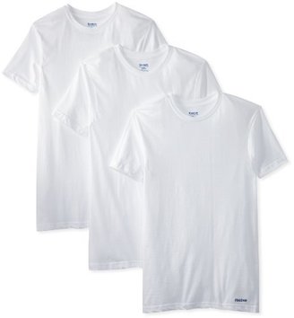 Reebok Men's 3 Pack Crew T-Shirts, White, Medium