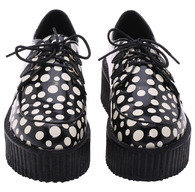 Polka Dot Black Platform Shoes