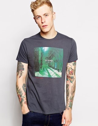 Ben Sherman T-Shirt with London Photo Print - Dark grey