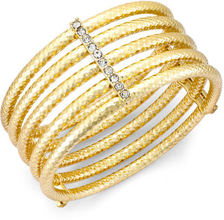 INC International Concepts Gold-Tone Crystal Multi-Row Stretch Bracelet