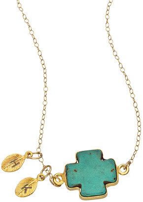 Alvina Abramova Turquoise Cross Pendant Necklace