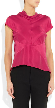 Roland Mouret Groby washed silk-satin top