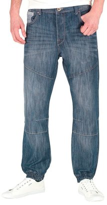 Firetrap Mens Zenico Cuffed Jeans Stonewash