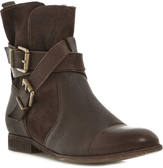 Dune Poot Buckle-Detail Leather Boots - for Women