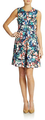 Ali Ro Pleated Floral Dress