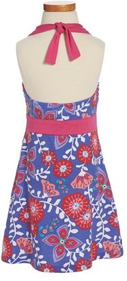 Tea Collection 'Royal Flower' Halter Dress (Toddler Girls)