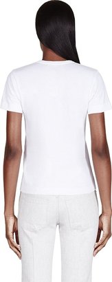 Comme des Garcons Play White Heart Emblem Patch Applique T-Shirt