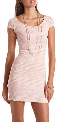 Charlotte Russe Embroidered Lace Bodycon Dress