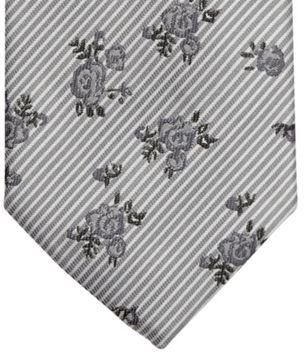 The DUFFER of ST. GEORGE St George by Grey pinstripe floral tie