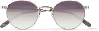 Wilson Garrett Leight California Optical Round-Frame Metal Mirrored Sunglasses