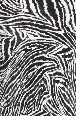 Chaus Drape Neck Zebra Print Top