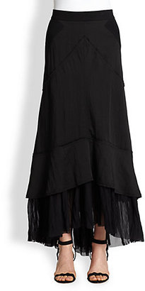 Donna Karan Layered Maxi Skirt