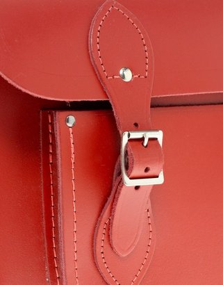 Cambridge Silversmiths Satchel Company Red Leather 11" Satchel