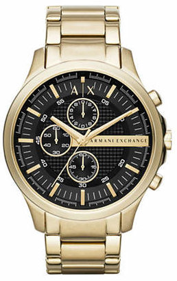 Armani Exchange Mens Gold Stainless Steel Watch