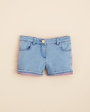 Little Marc Jacobs Girls' Two Tone Denim Shorts - Sizes 8-14