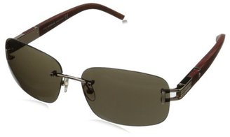 Montblanc Men's MB408S Square Metal Sunglasses