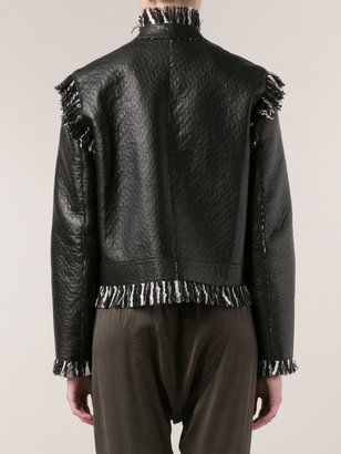 Lanvin Leather and Tweed Jacket