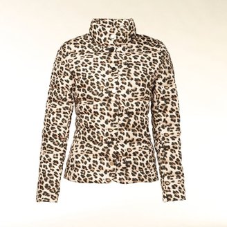 Hallhuber Leopard print quilted short down coat