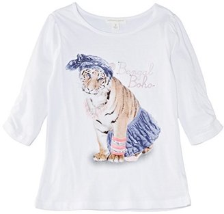 Pumpkin Patch Girls 3/4 Sleeve Tiger Print Long Sleeve T-Shirt