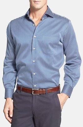Peter Millar Regular Fit Satin Stripe Sport Shirt