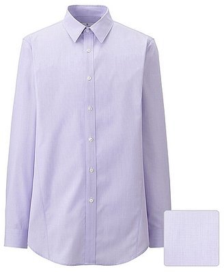 Uniqlo MEN +J Extra Fine Cotton Slim Fit Check Long Sleeve Shirt