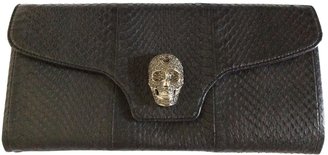 Philipp Plein Black Leather Clutch bag