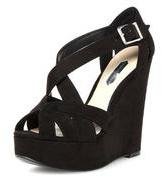 Dorothy Perkins Black high strappy wedges