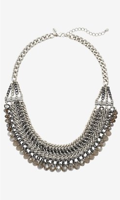 Express Threaded Chain And Faceted Bead Necklace