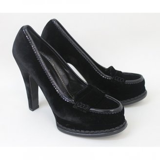 Saint Laurent Black Velvet Heels