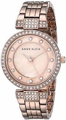 Anne Klein Women's AK/1852RMRG Swarovski Crystal Accented -Tone Bracelet Watch